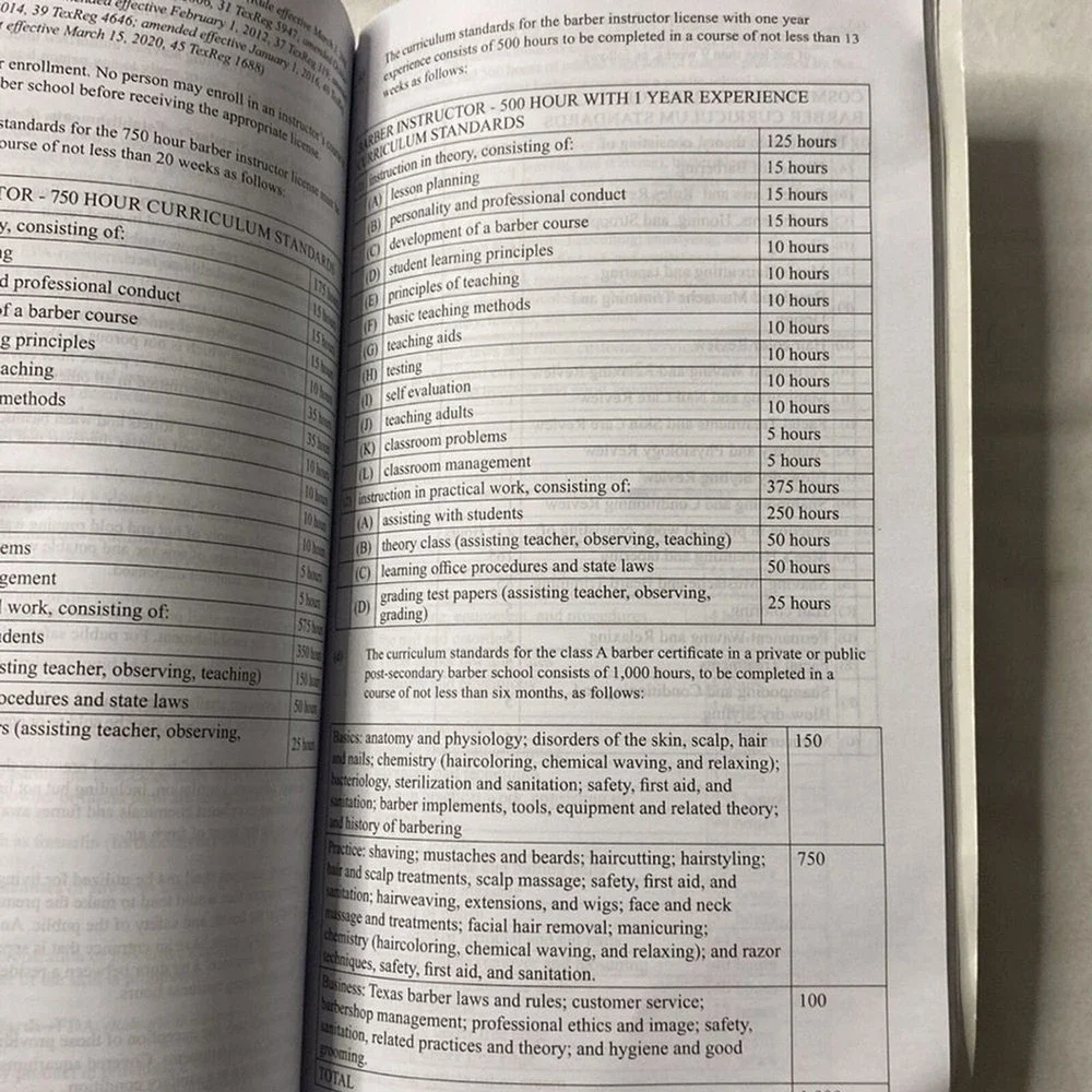 Texas Barber Laws and Rules Book‎ 2020 TDLR Barbering Regulations EUC